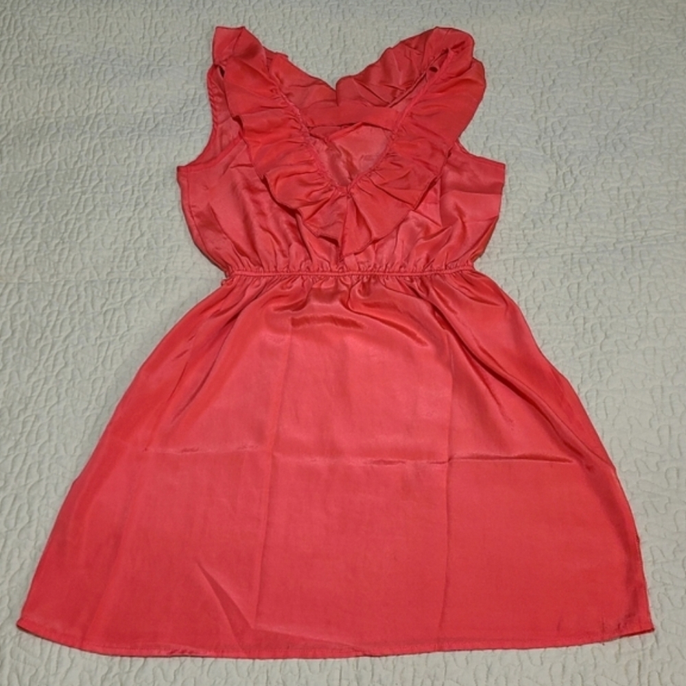 A'GACI ruffled smock mini dress size M - Picture 7 of 8
